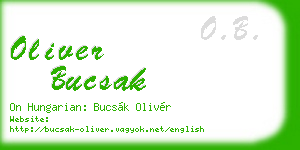 oliver bucsak business card
